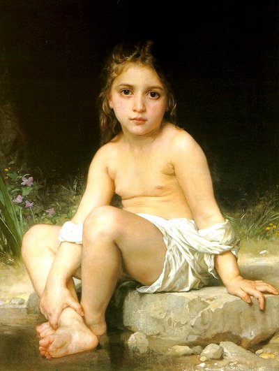 Bathing Child by William Adolphe Bouguereau